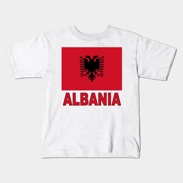 The Pride of Albania - Albanian Flag Design Kids T-Shirt by Naves